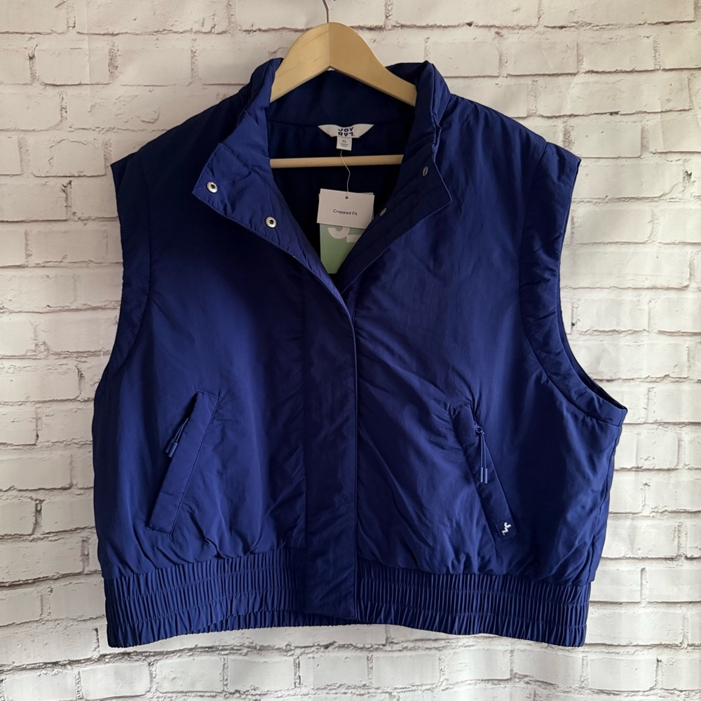 JoyLab Navy Blue Women's Crop‎ Vest